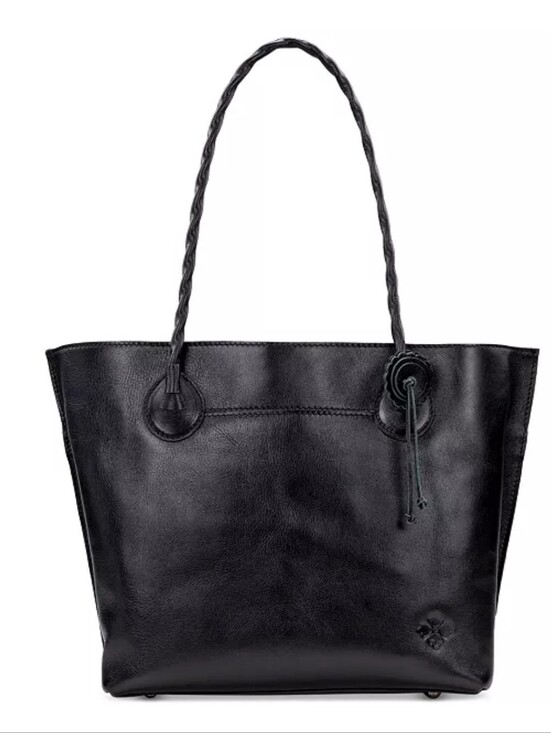 Patricia Nash Handbags - Patricia Nash Eastleigh Large Classic Black Leather Tote Bag Western Minimalist